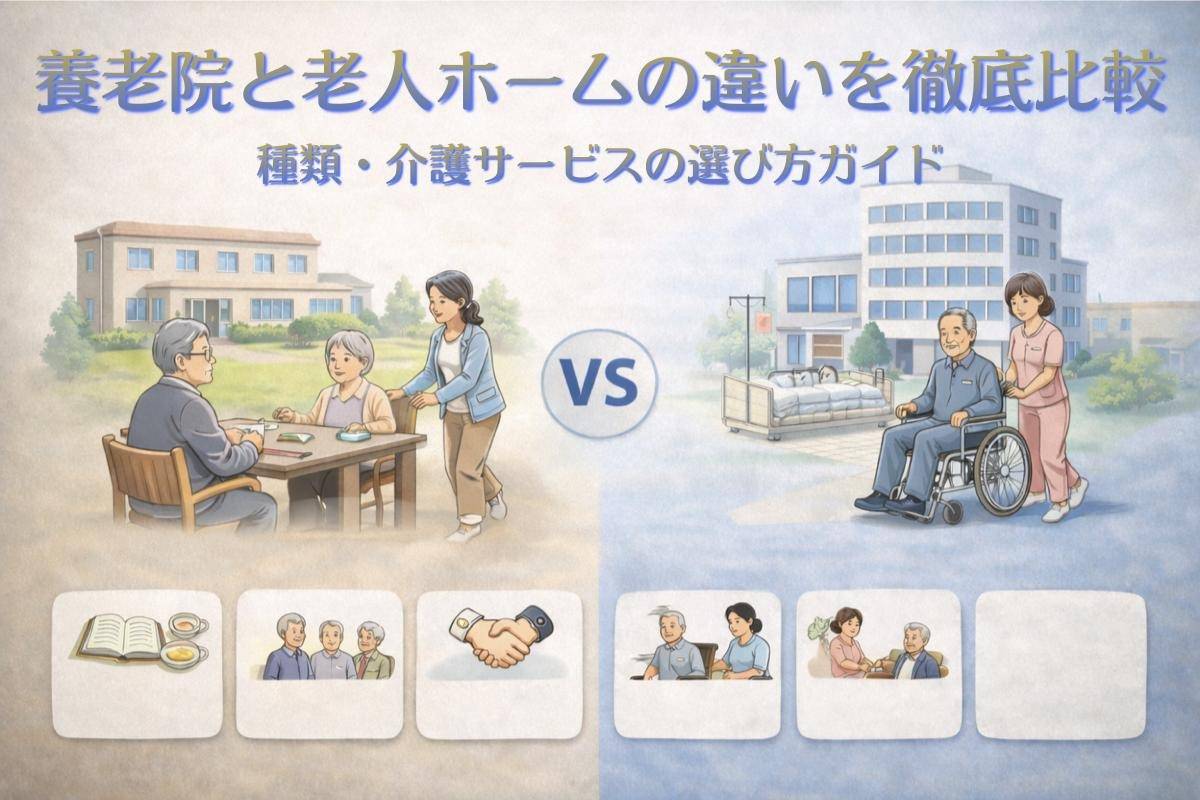 養老院と老人ホームの違いを徹底比較|種類・介護サービスの選び方ガイド